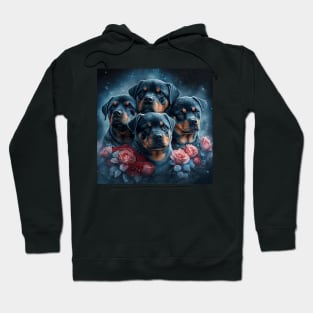 Rottweiler Puppy Family Hoodie